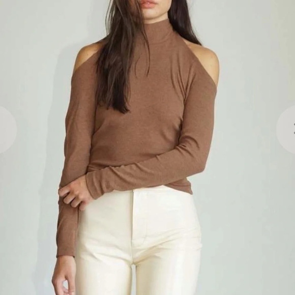 Revolve Top Womens 1x Nude LNA Easton Bracken Halter Grunge Casual Party Club - Picture 2 of 11